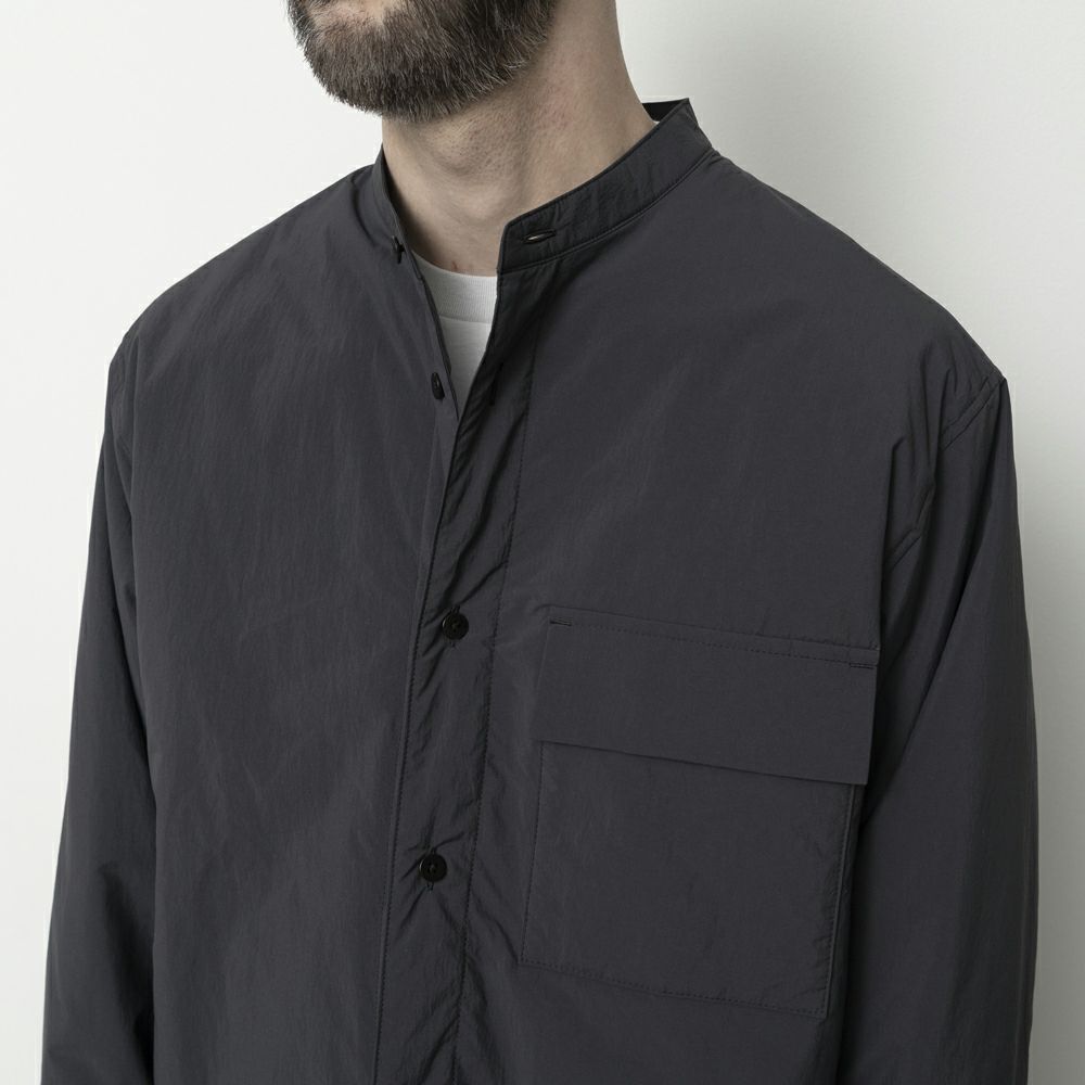 STILL BY HAND [スティルバイハンド] バンドカラーパデッドシャツ [BL04253] INK BLACK