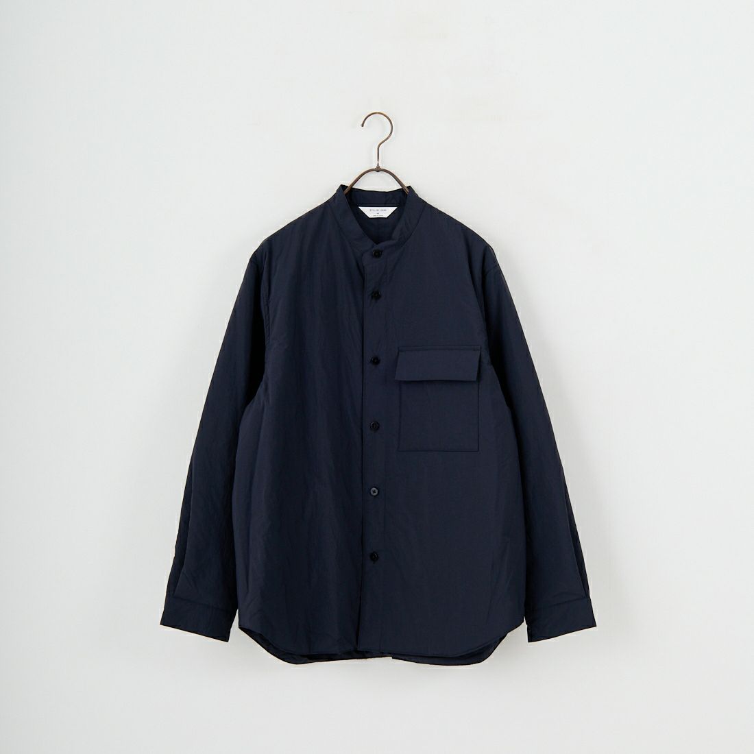 STILL BY HAND [スティルバイハンド] バンドカラーパデッドシャツ [BL04253] INK BLACK
