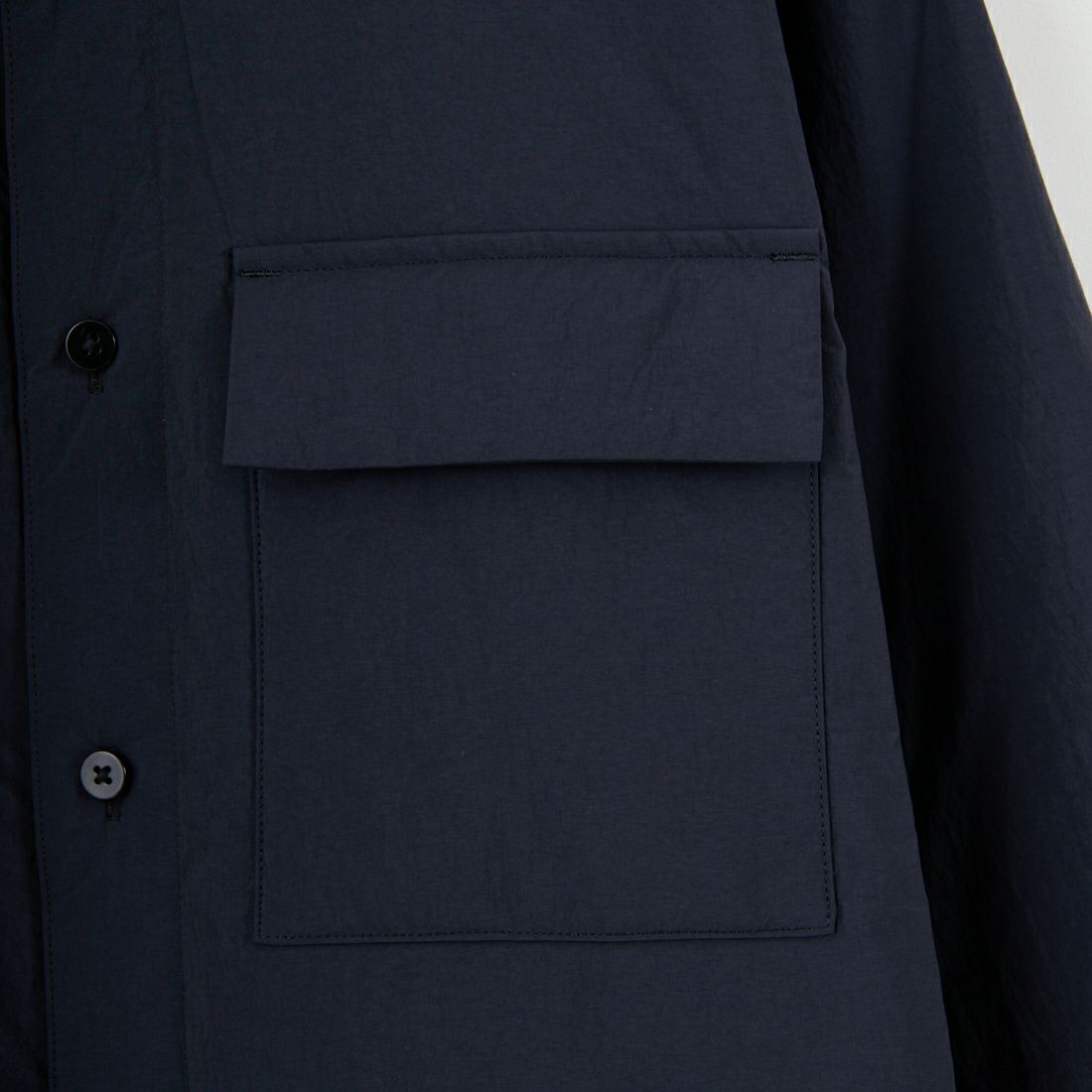 STILL BY HAND [スティルバイハンド] バンドカラーパデッドシャツ [BL04253] INK BLACK