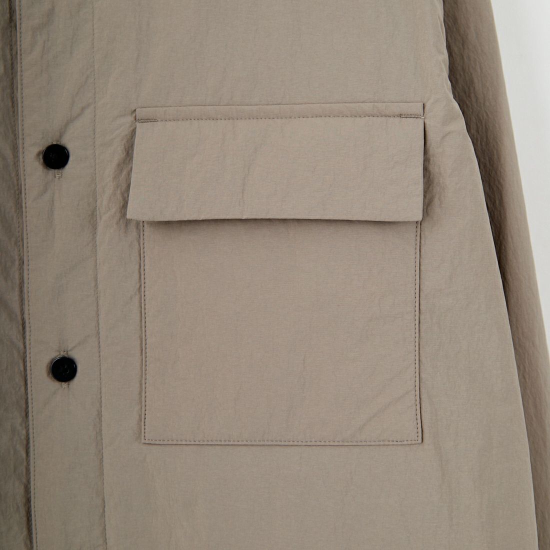 STILL BY HAND [スティルバイハンド] バンドカラーパデッドシャツ [BL04253] KHK BEIGE