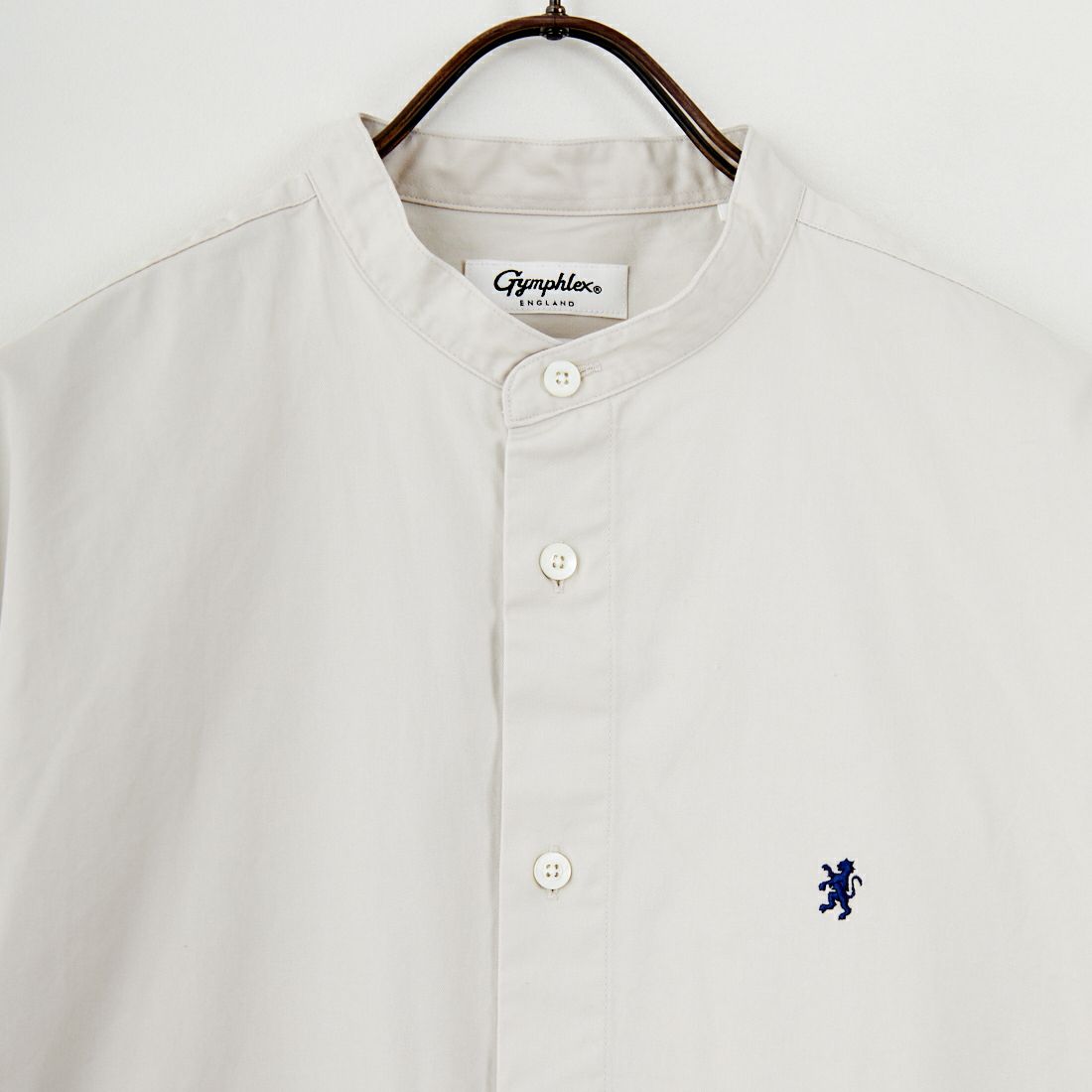 Gymphlex [ジムフレックス] ロングスリーブバンドカラーシャツ [GY-B0407BIT] SAND BEIGE