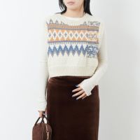 ﾎﾜｲﾄ/ﾌﾞﾙｰ&&モデル身長：167cm 着用サイズ：F&&