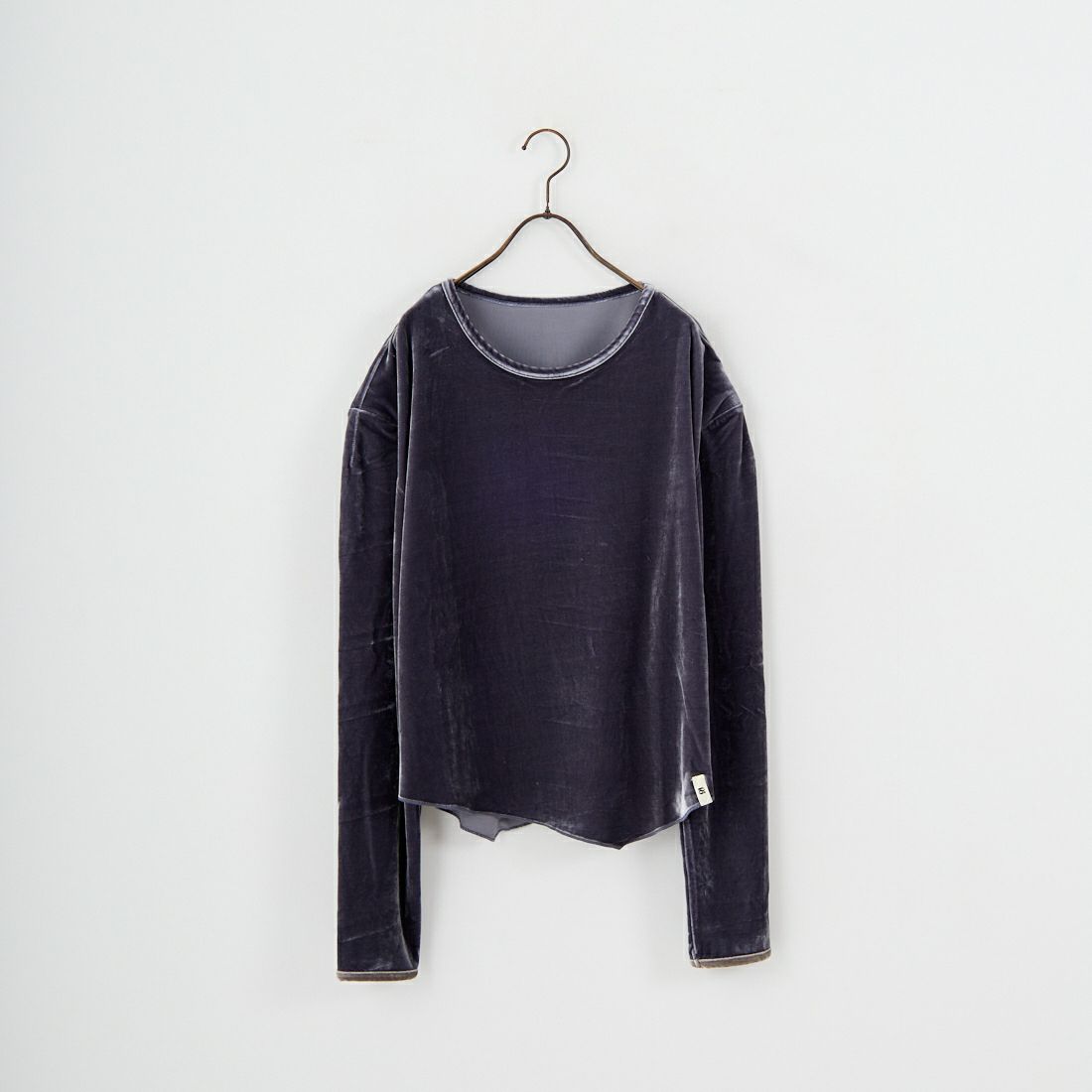 null. [ヌル] ベロアドロップショルダートップス [153WCT254014] CGRY