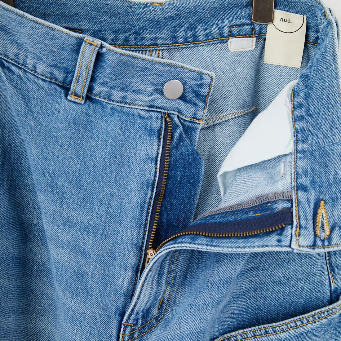 null. [ヌル] フロントバックデニムパンツ [153WFP254010] BLU