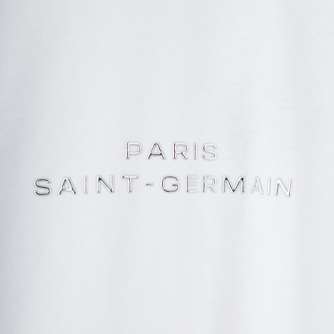 PARIS SAINT-GERMAN [パリ・サンジェルマン] PSG メタリックシリコンロゴロングスリーブTシャツ [PS0325FW0001] WHITE