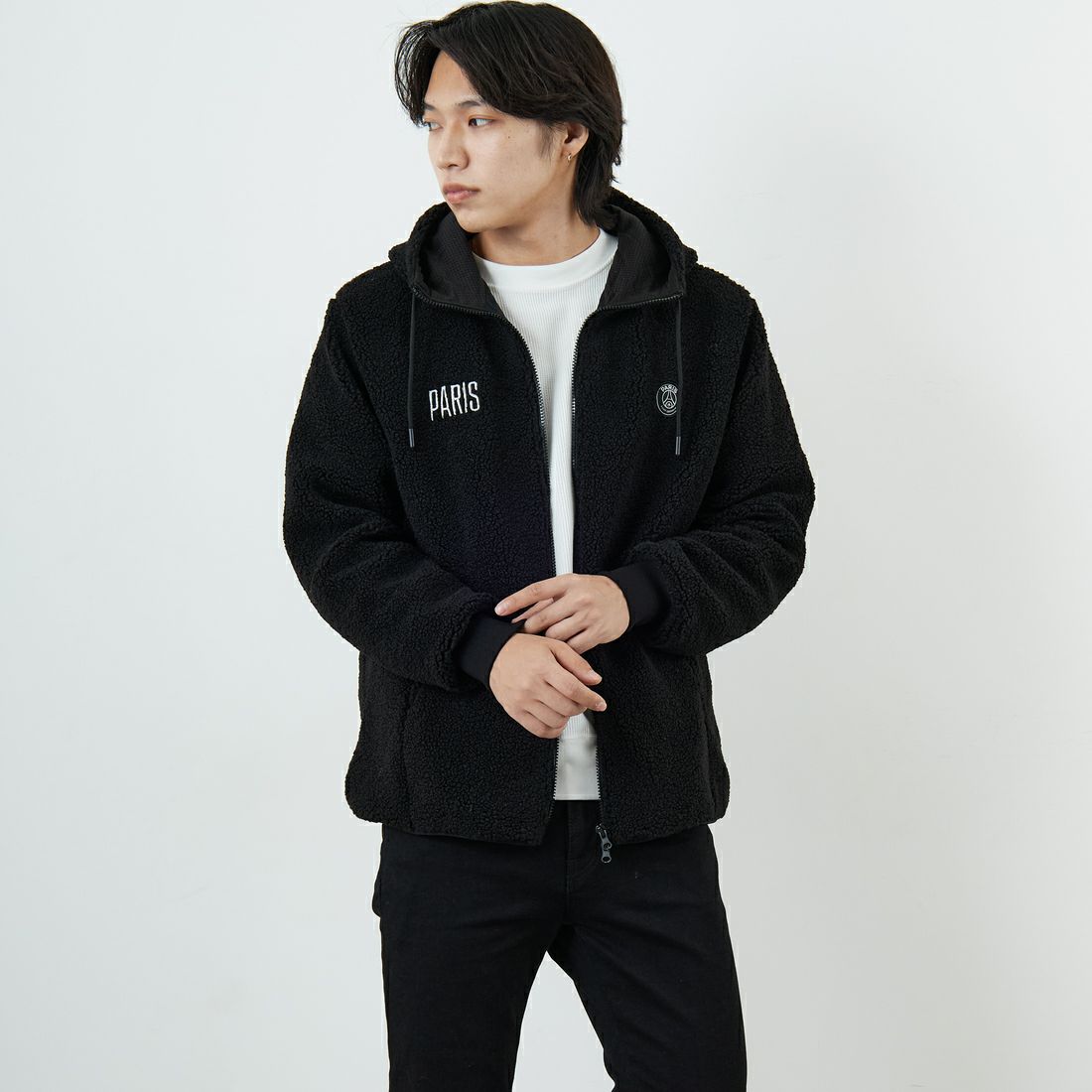 BLACK&&モデル身長：179cm 着用サイズ：L&&