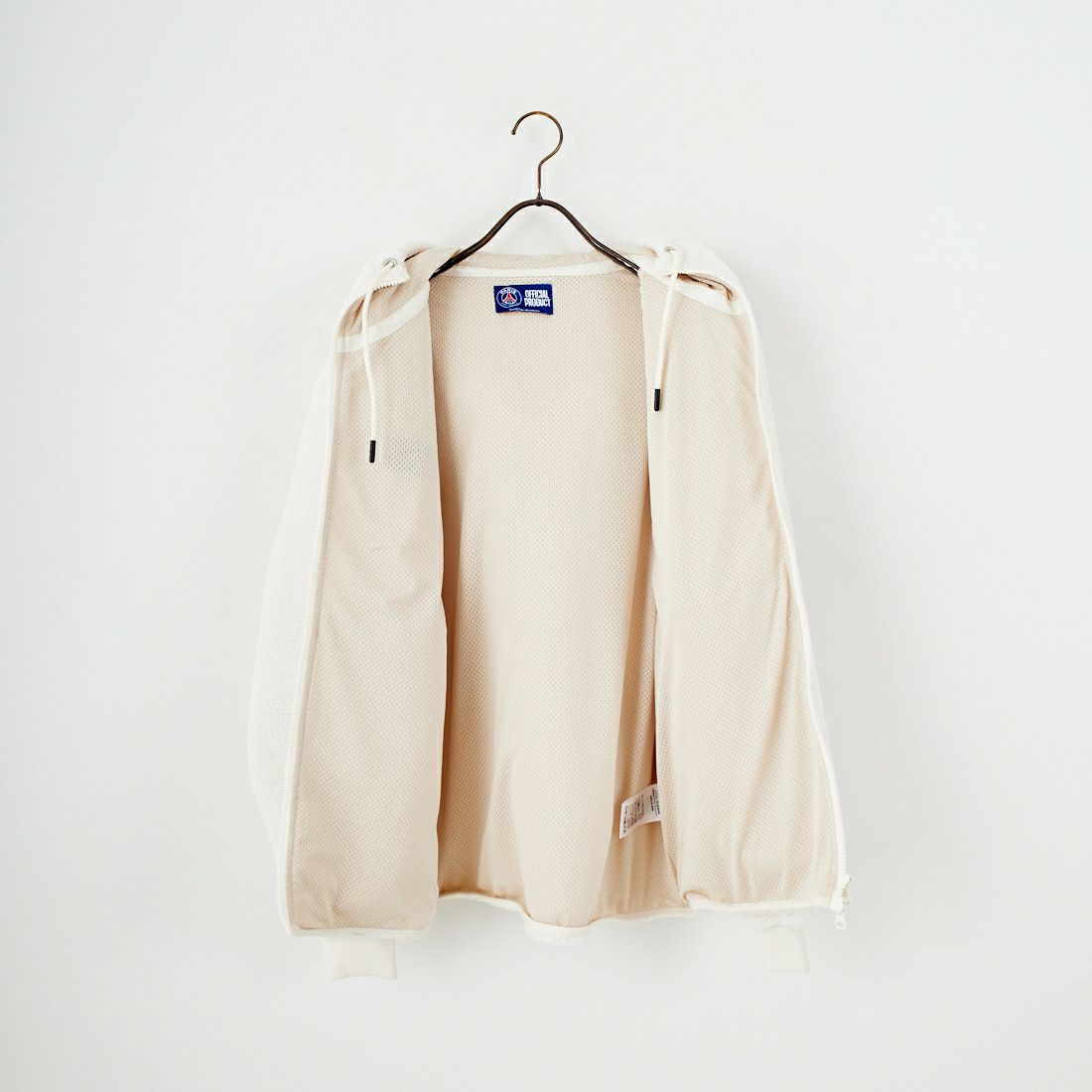 PARIS SAINT-GERMAN [パリ・サンジェルマン] PSG ロゴ刺繍ボアフーディ [PS2325FW0001] BEIGE