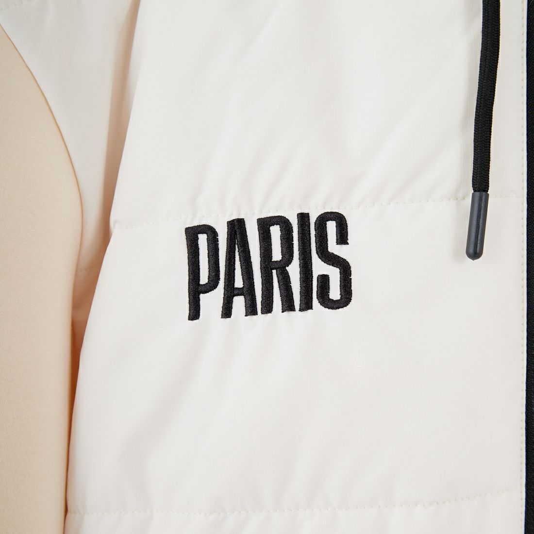 PARIS SAINT-GERMAN [パリ・サンジェルマン] PSG ロゴ刺繍ハイブリットジャケット [PS2325FW0002] IVORY