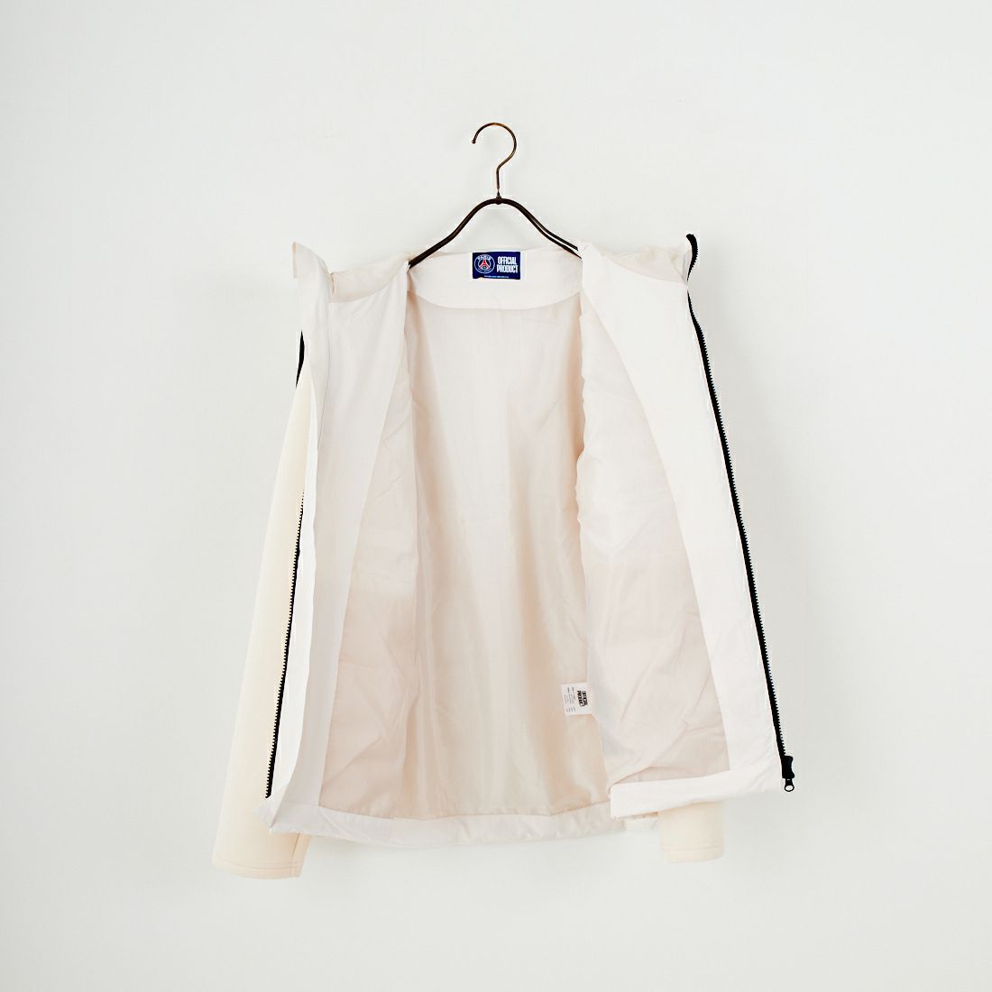 PARIS SAINT-GERMAN [パリ・サンジェルマン] PSG ロゴ刺繍ハイブリットジャケット [PS2325FW0002] IVORY