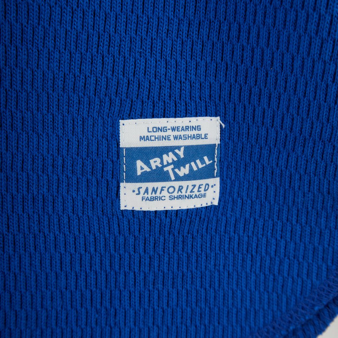 ARMY TWILL SANFORIZED [アーミーツイル サンフォライズド] ハニカムヘンリーネックTシャツ [AM-2553007] BLUE