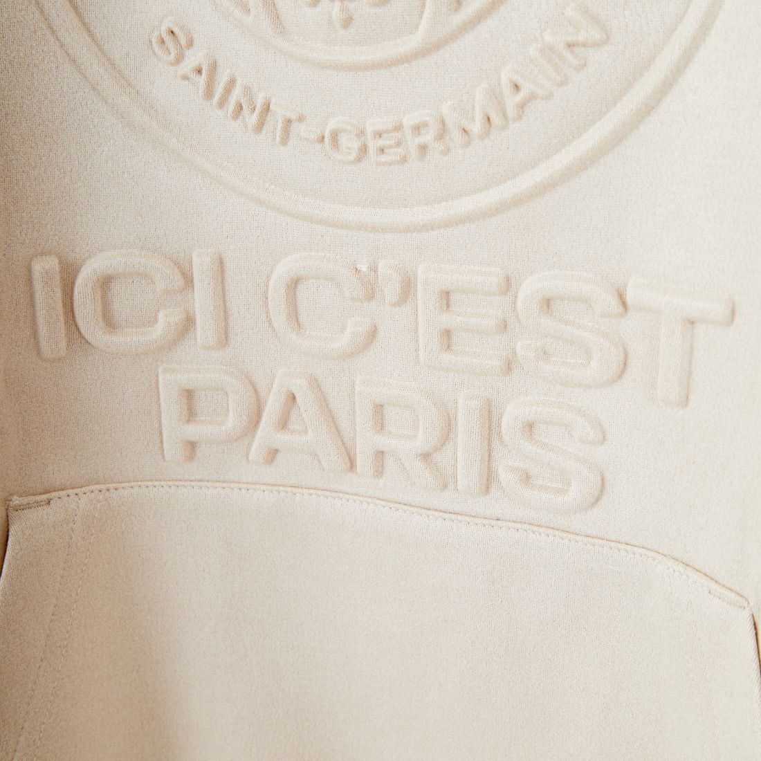 PARIS SAINT-GERMAN [パリ・サンジェルマン] PSG ポリスエードエンボスロゴフーディ [PS0625FW0001] IVORY