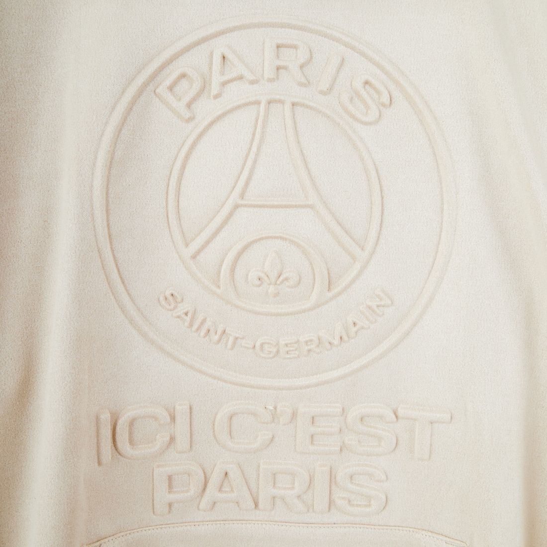 PARIS SAINT-GERMAN [パリ・サンジェルマン] PSG ポリスエードエンボスロゴフーディ [PS0625FW0001] IVORY