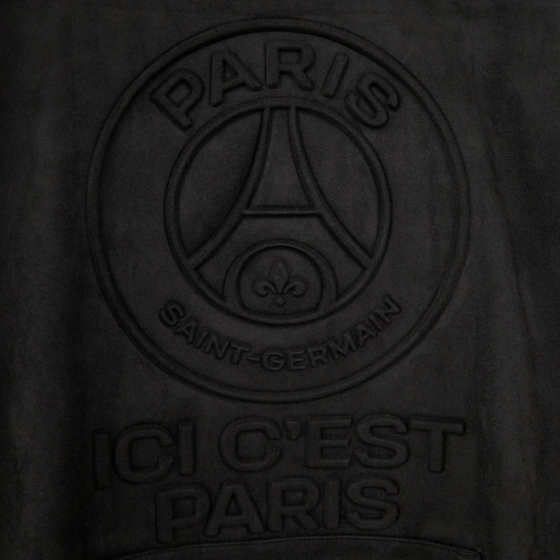 PARIS SAINT-GERMAN [パリ・サンジェルマン] PSG ポリスエードエンボスロゴフーディ [PS0625FW0001] BLACK