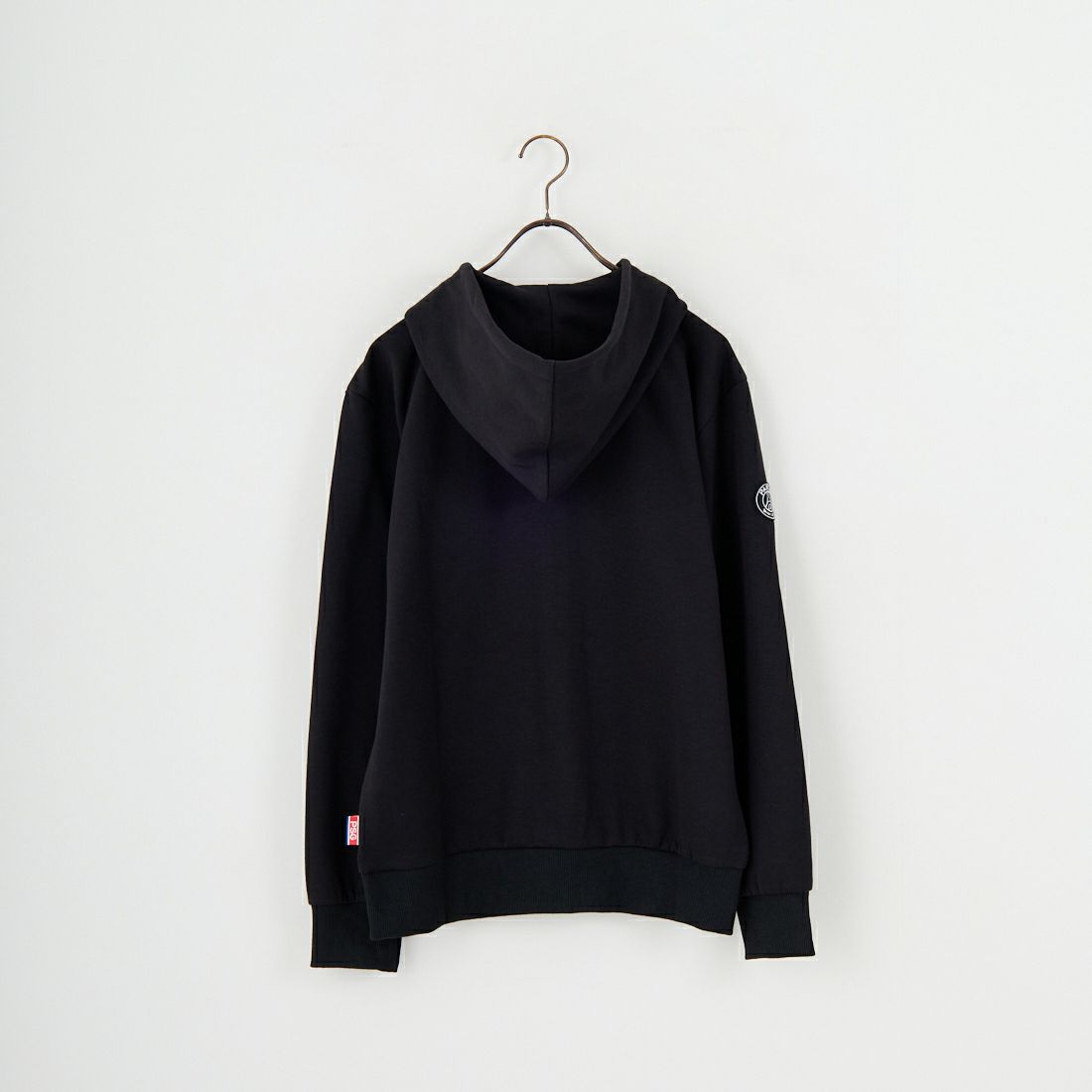 PARIS SAINT-GERMAN [パリ・サンジェルマン] PSG ロゴ刺繍テックフリースフルジップフーディ [PS0625FW0003] BLACK
