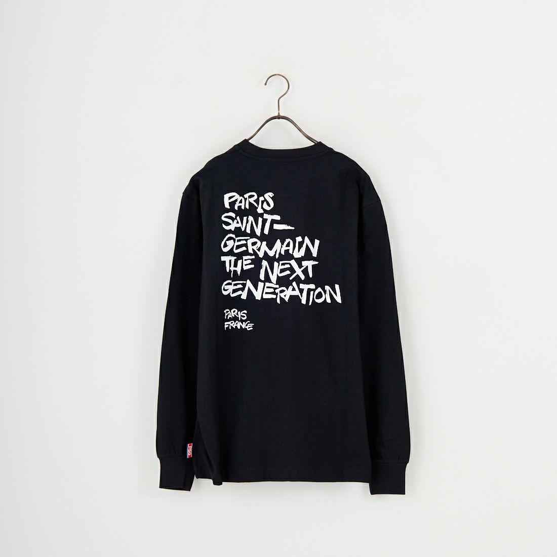 PARIS SAINT-GERMAN [パリ・サンジェルマン] PSG ビッグロゴ刺繍ロングスリーブTシャツ [PS0325FW0002] BLACK