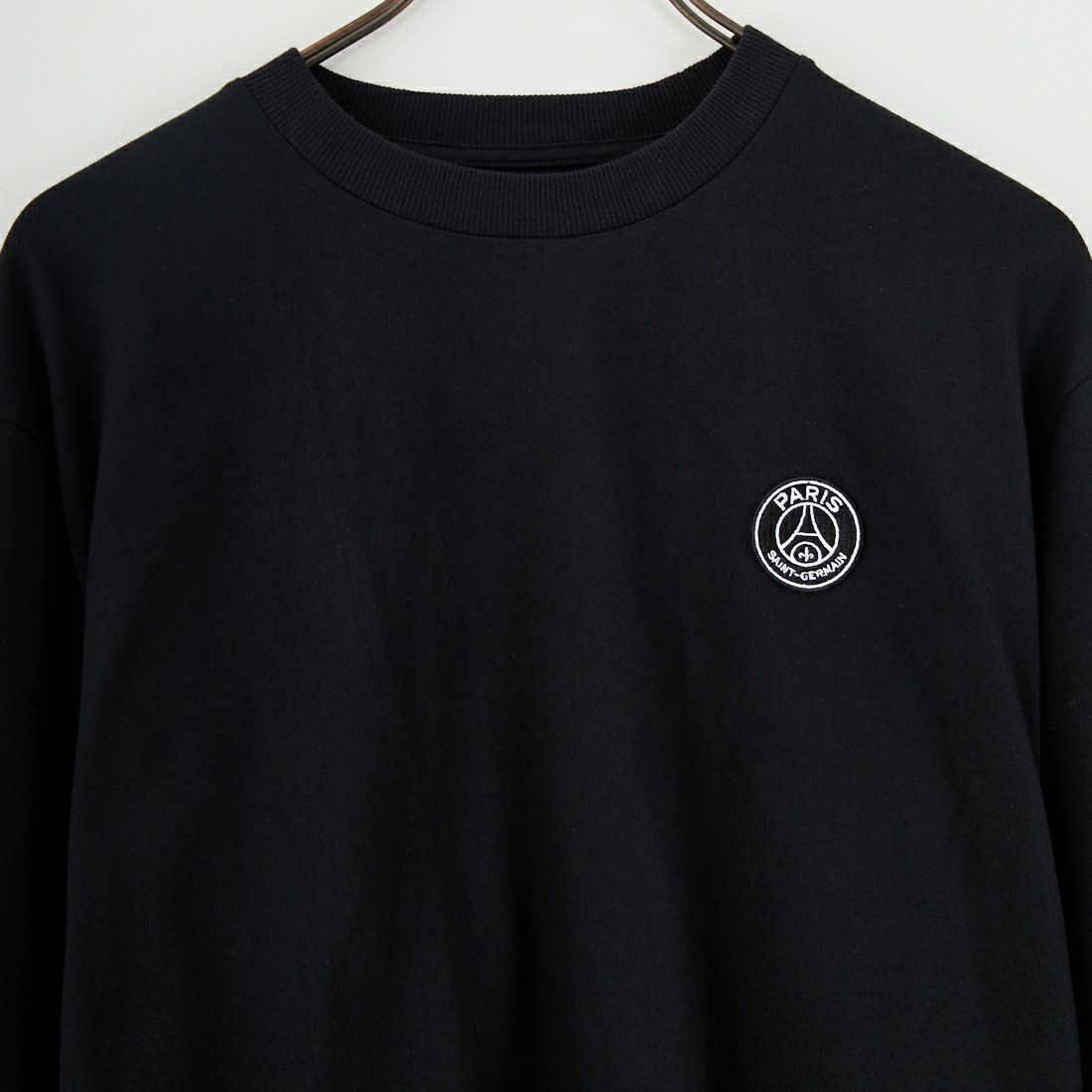 PARIS SAINT-GERMAN [パリ・サンジェルマン] PSG ビッグロゴ刺繍ロングスリーブTシャツ [PS0325FW0002] BLACK