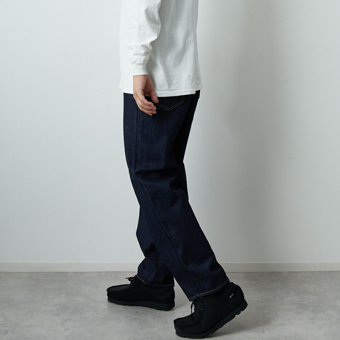 YANUK [ヤヌーク] PREMIUM2 ルーズテーパード BARNY/バーニー [57253060] POW &&モデル身長：179cm 着用サイズ：29&&