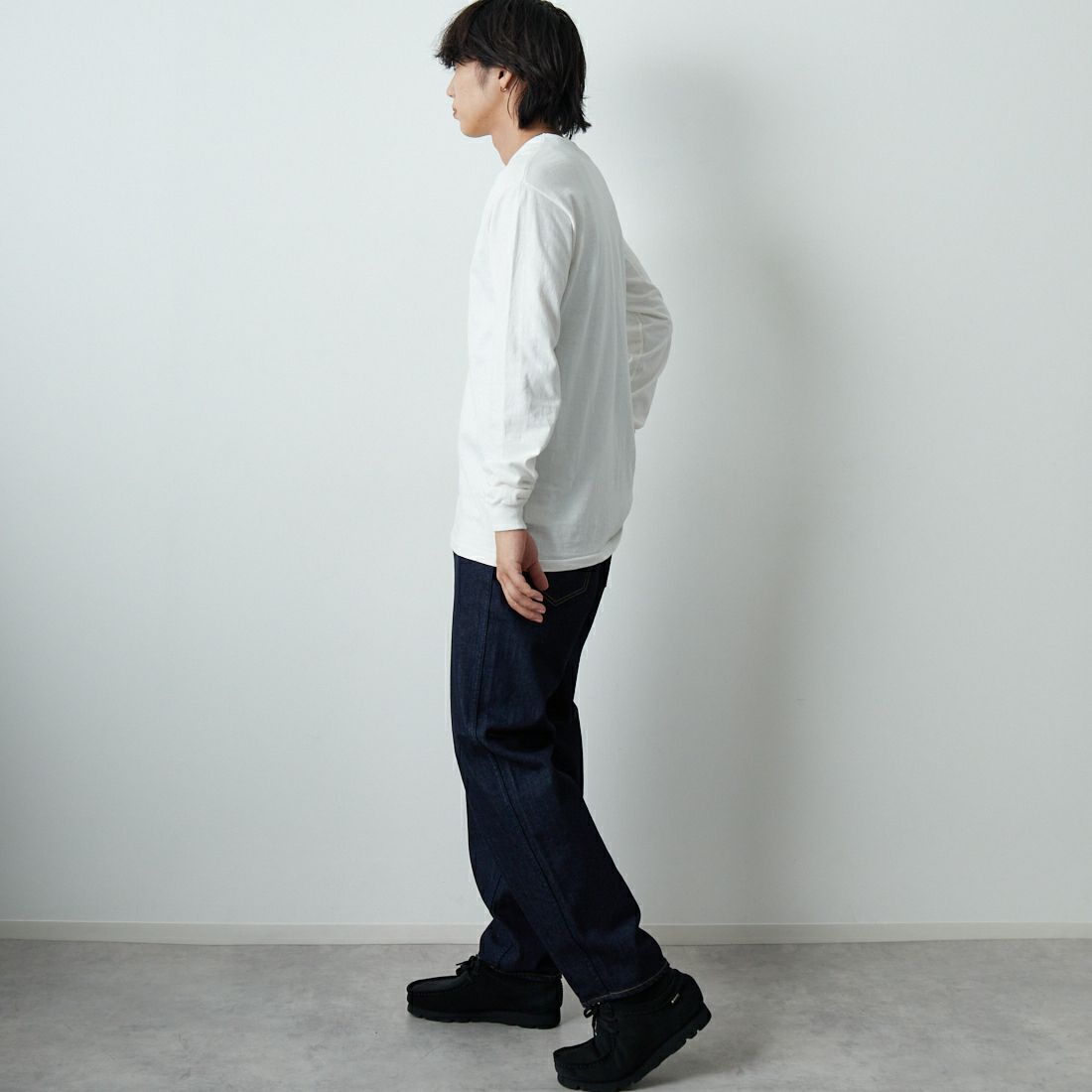 YANUK [ヤヌーク] PREMIUM2 ルーズテーパード BARNY/バーニー [57253060] POW &&モデル身長：179cm 着用サイズ：29&&