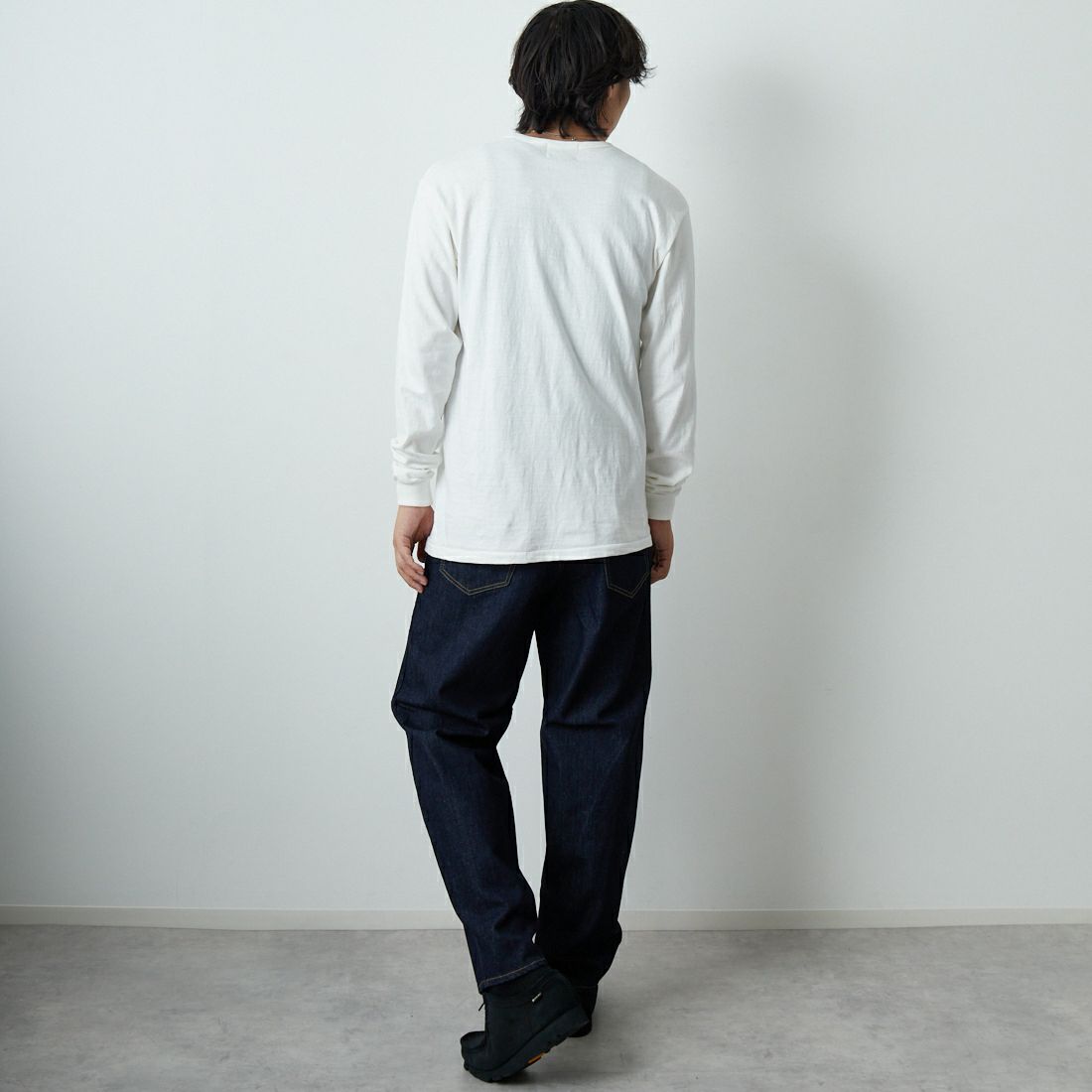 YANUK [ヤヌーク] PREMIUM2 ルーズテーパード BARNY/バーニー [57253060] POW &&モデル身長：179cm 着用サイズ：29&&