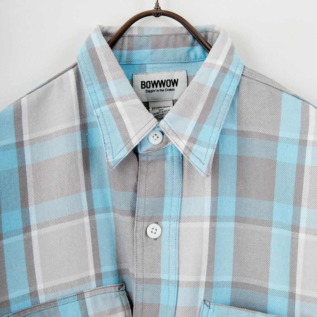 BOW WOW [バウワウ] ペインターズペイントステインド フランネルシャツ [BW252-PFS] L.BLU/O.WH