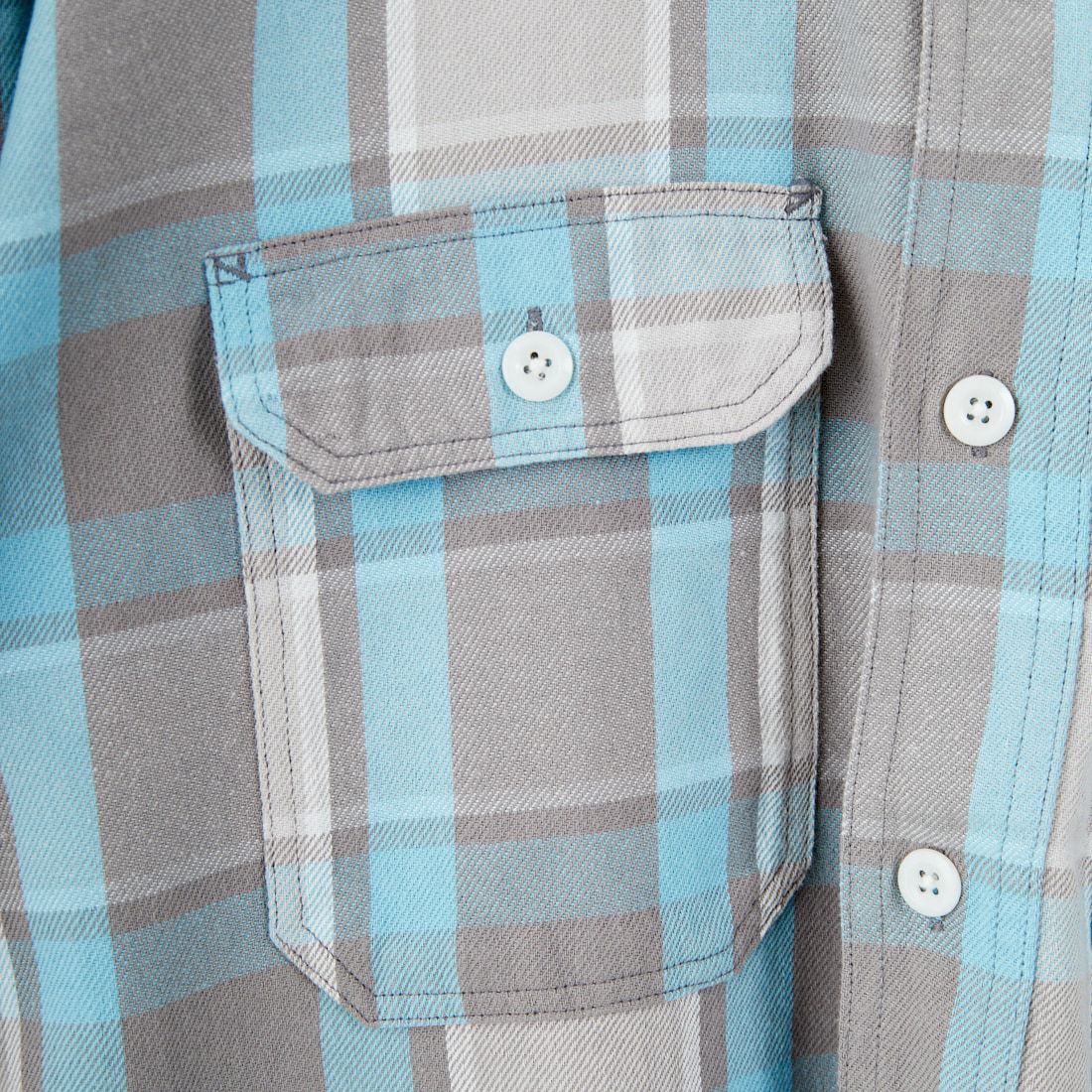 BOW WOW [バウワウ] ペインターズペイントステインド フランネルシャツ [BW252-PFS] L.BLU/O.WH