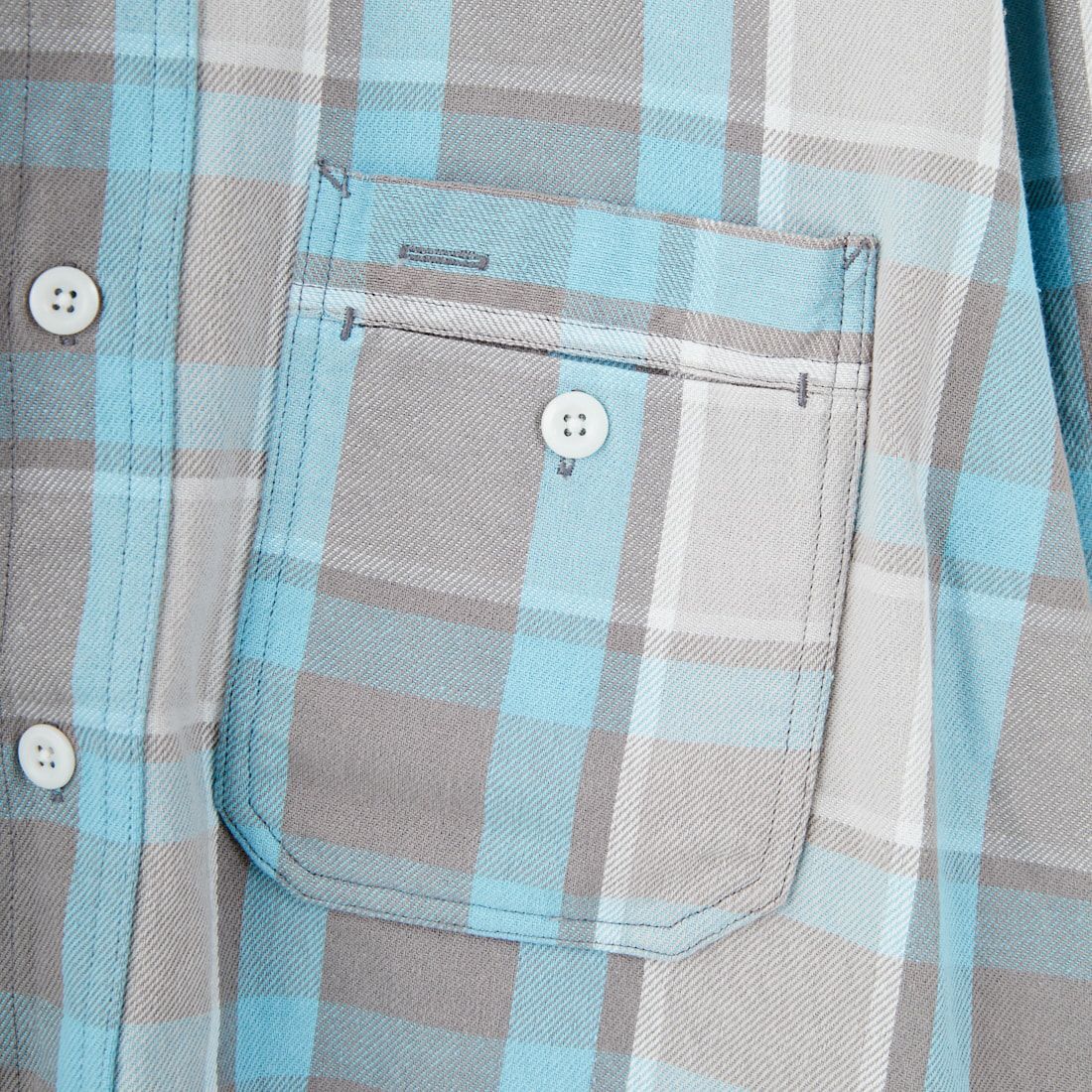 BOW WOW [バウワウ] ペインターズペイントステインド フランネルシャツ [BW252-PFS] L.BLU/O.WH