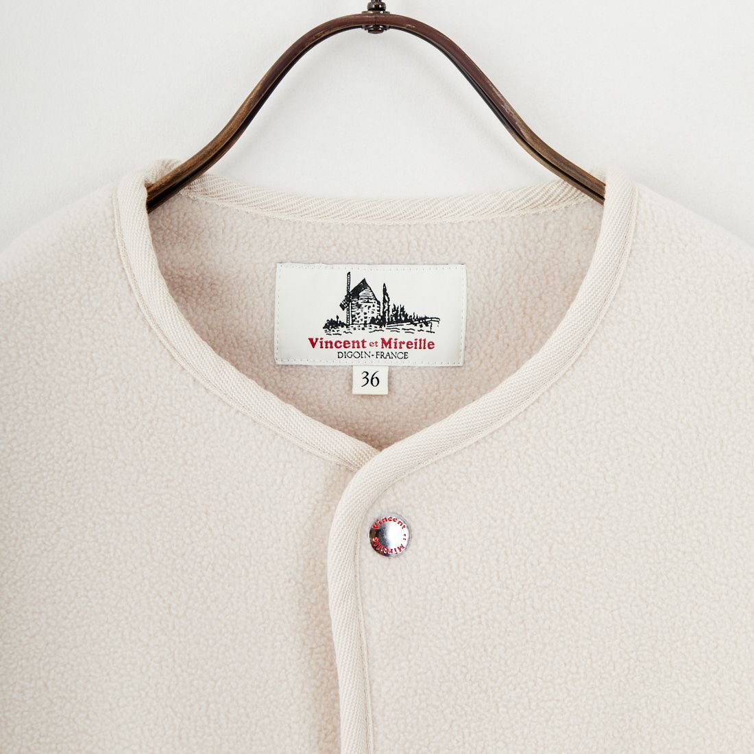 Vincent et Mireille [ヴァンソン エ ミレイユ] フリースカーディガン [VM252FL00220] 03 OFF WHT