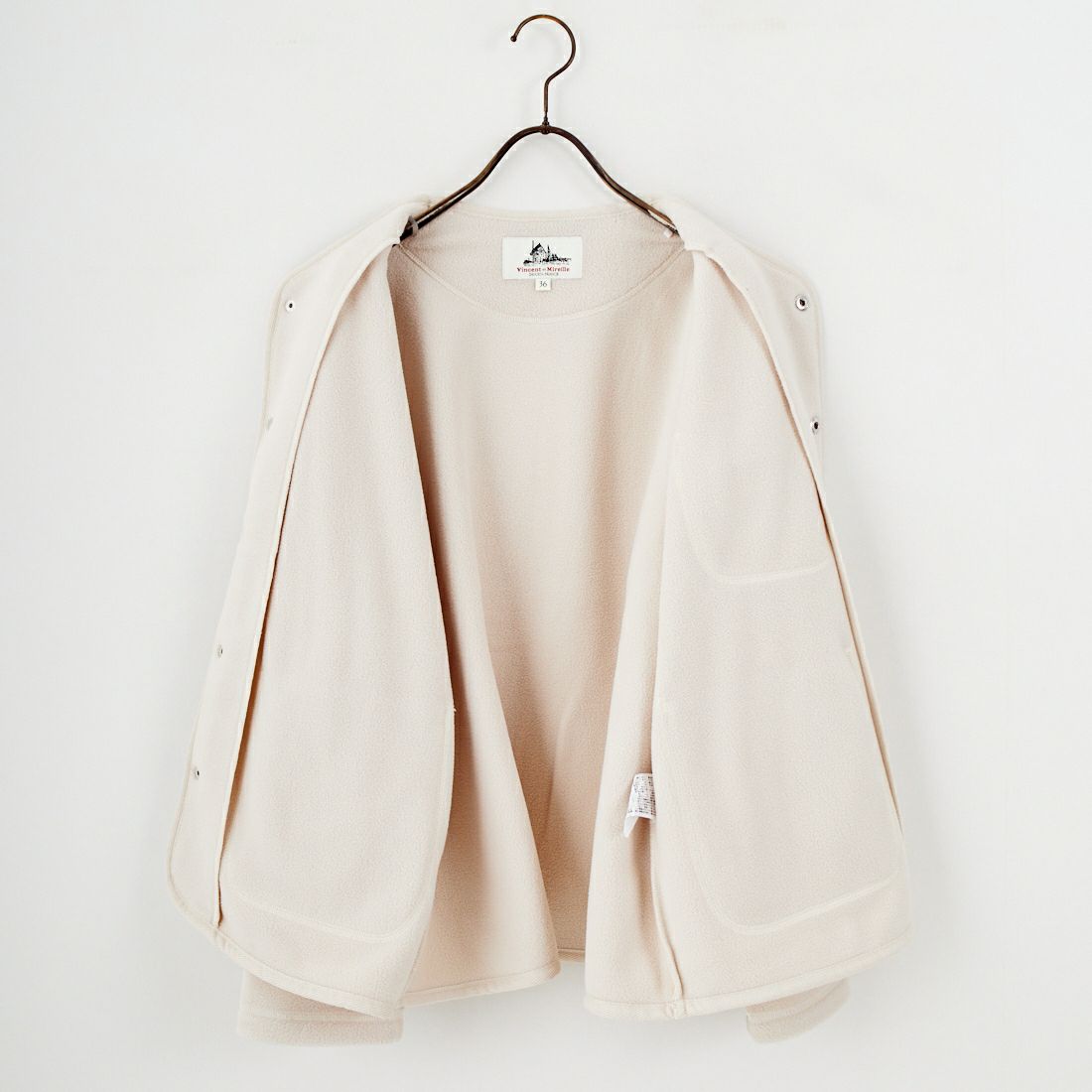 Vincent et Mireille [ヴァンソン エ ミレイユ] フリースカーディガン [VM252FL00220] 03 OFF WHT