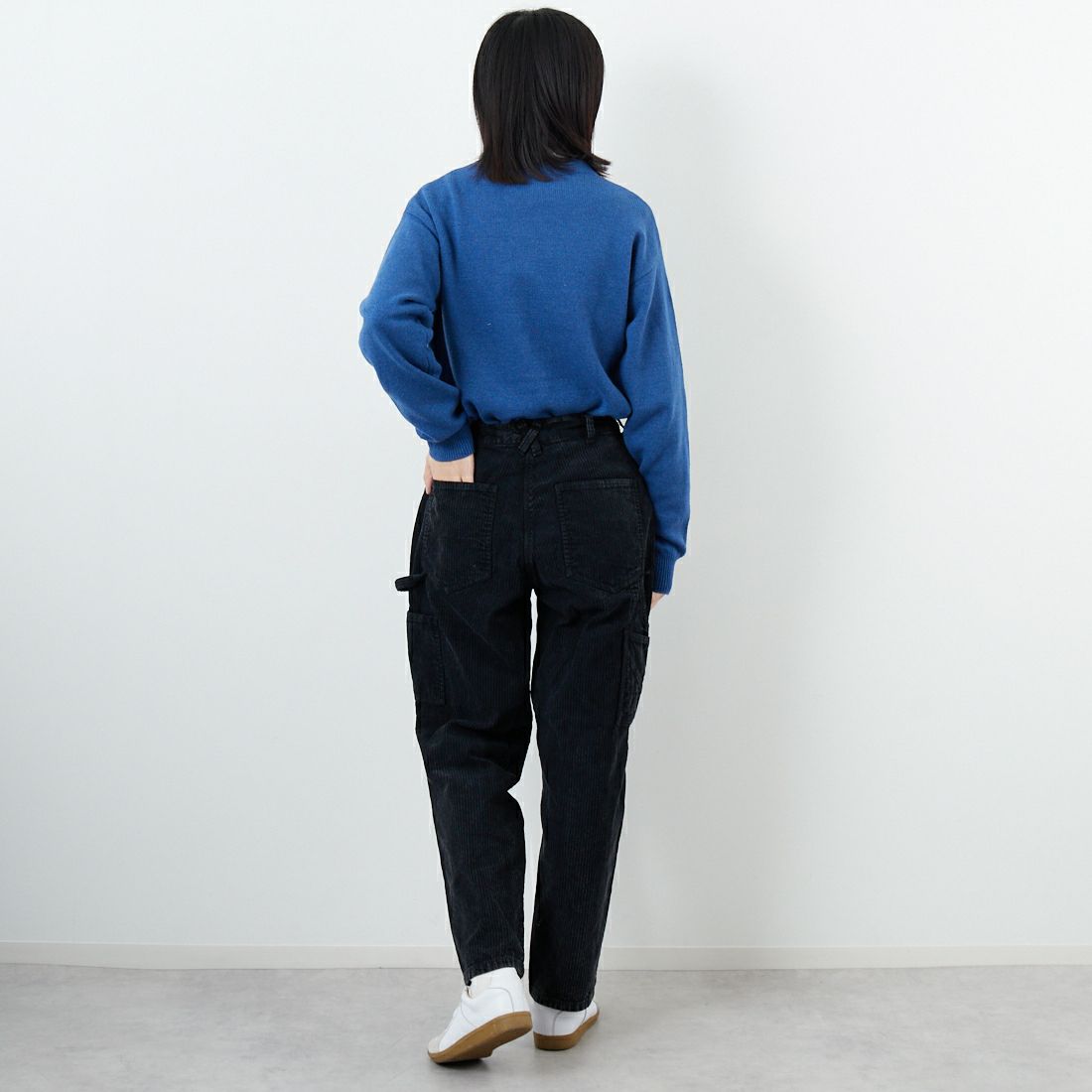 SMITH'S [スミス] LES HALLES コーデュロイペインターパンツ [5475-1070] 49 NOIR &&モデル身長：162cm 着用サイズ：S&&