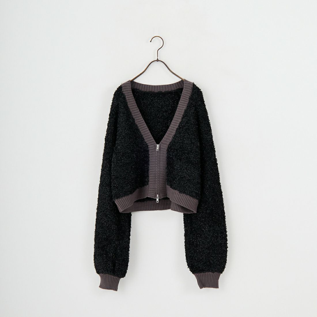 &g'aime [アンジェム] バタフライヤーンカーディガン [986-67009] ﾌﾞﾗｯｸ