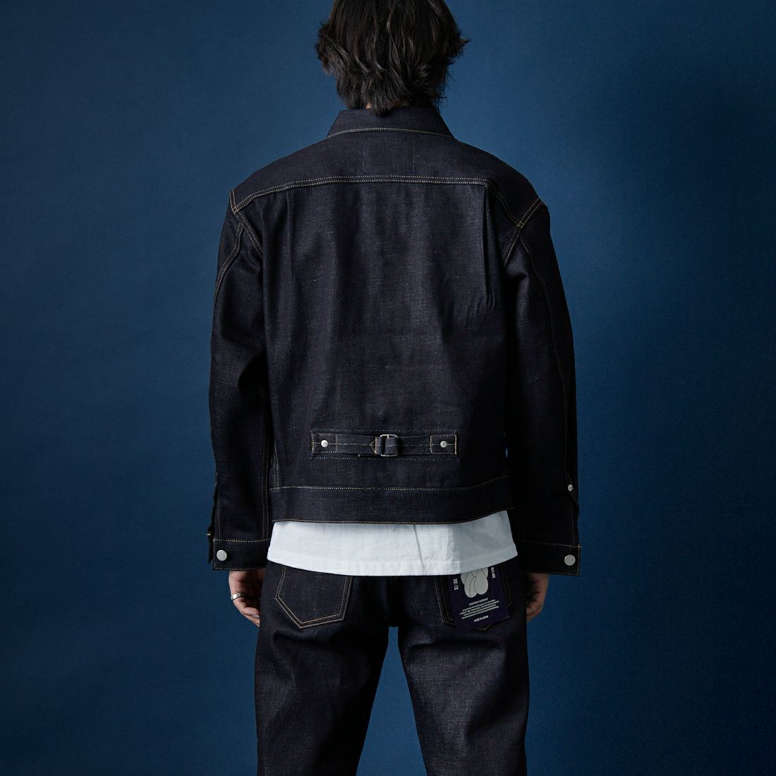 MOMOTARO JEANS [モモタロウ ジーンズ] スタンダード デニムジャケット 14.7oz [MMGJ0001] INDIGO &&モデル身長：179cm 着用サイズ：M&&