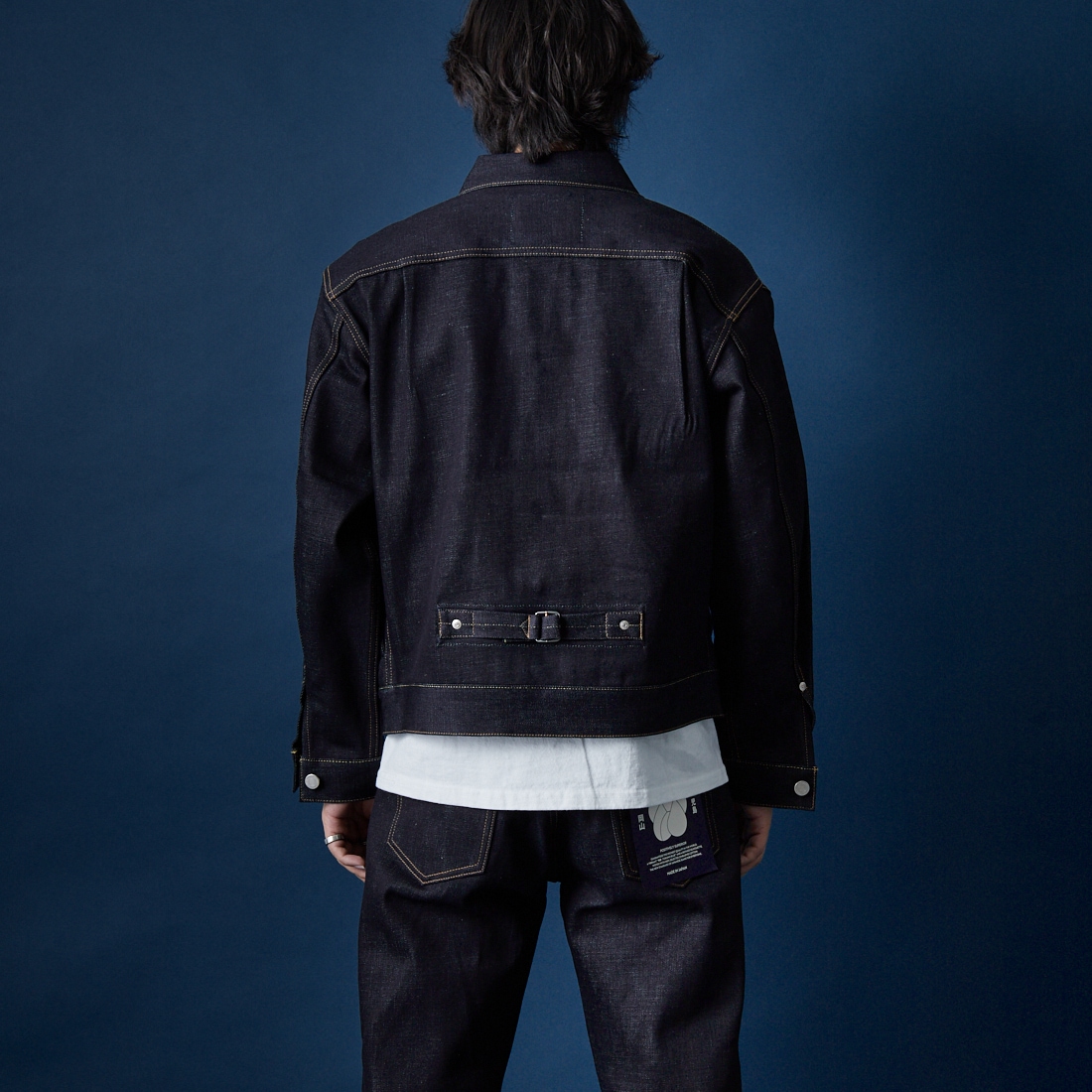 MOMOTARO JEANS [モモタロウ ジーンズ] スタンダード デニムジャケット 14.7oz [MMGJ0001] INDIGO &&モデル身長：179cm 着用サイズ：M&&