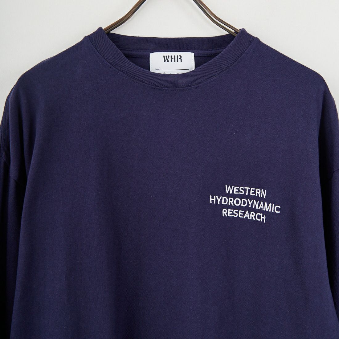 WHR [ダブルエイチアール] ワーカーロングスリーブTシャツ [WHR-WRKLS-JP-25FW] NAVY/WHITE