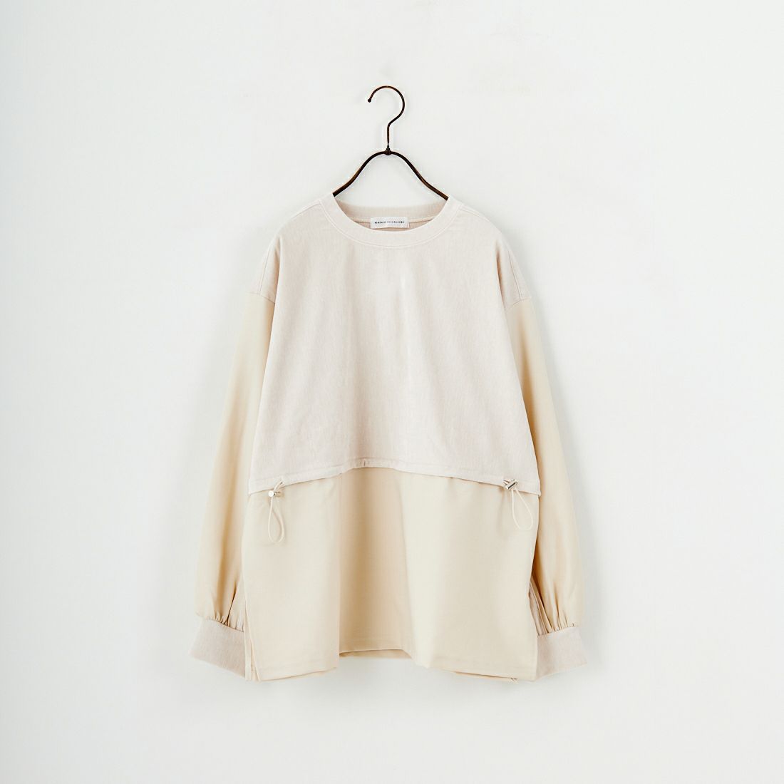 Maison de L'allure [メゾン ドゥ ラリュール] 布帛ドッキングドロストプルオーバー [M25132010] 02 NATURAL