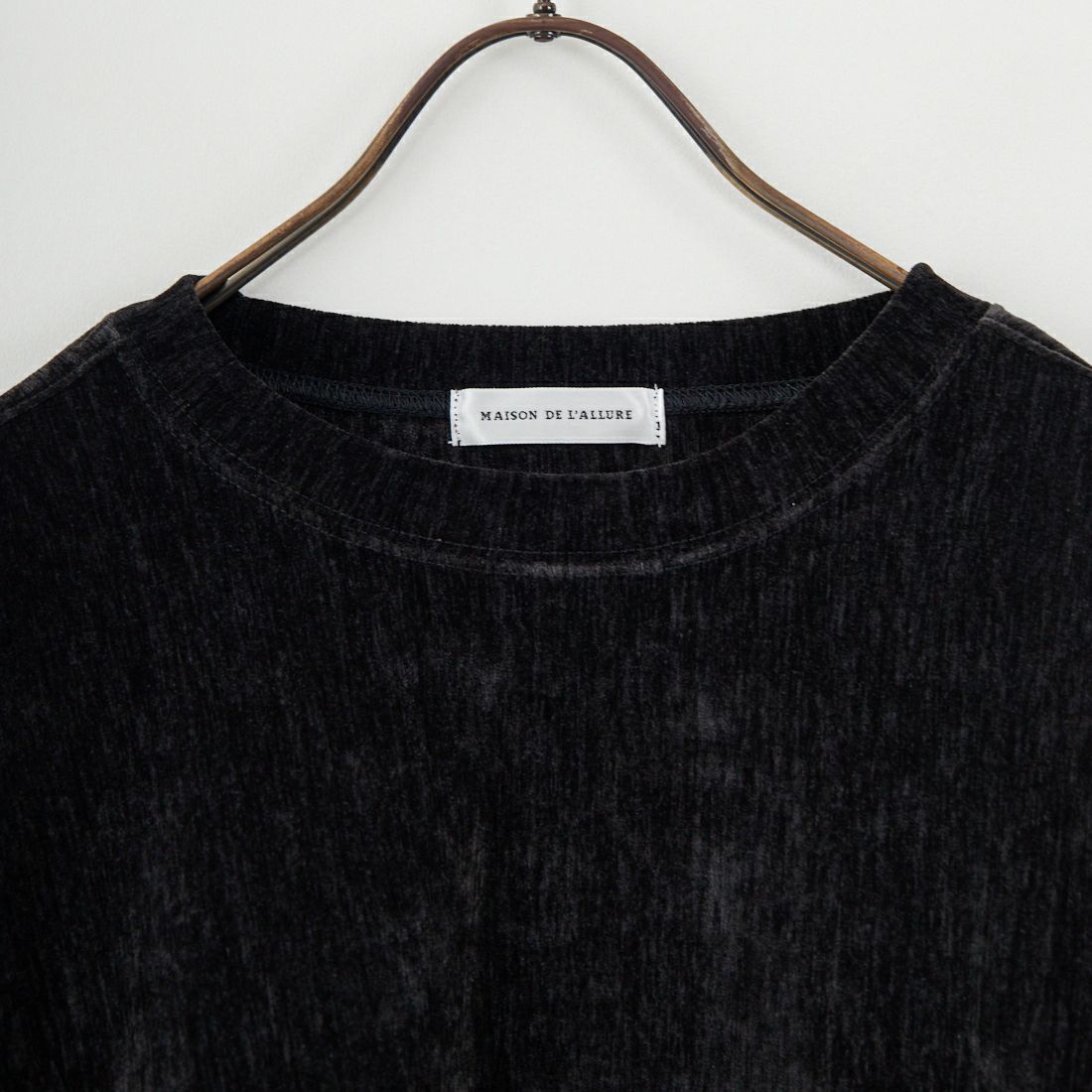 Maison de L'allure [メゾン ドゥ ラリュール] 布帛ドッキングドロストプルオーバー [M25132010] 09 BLACK