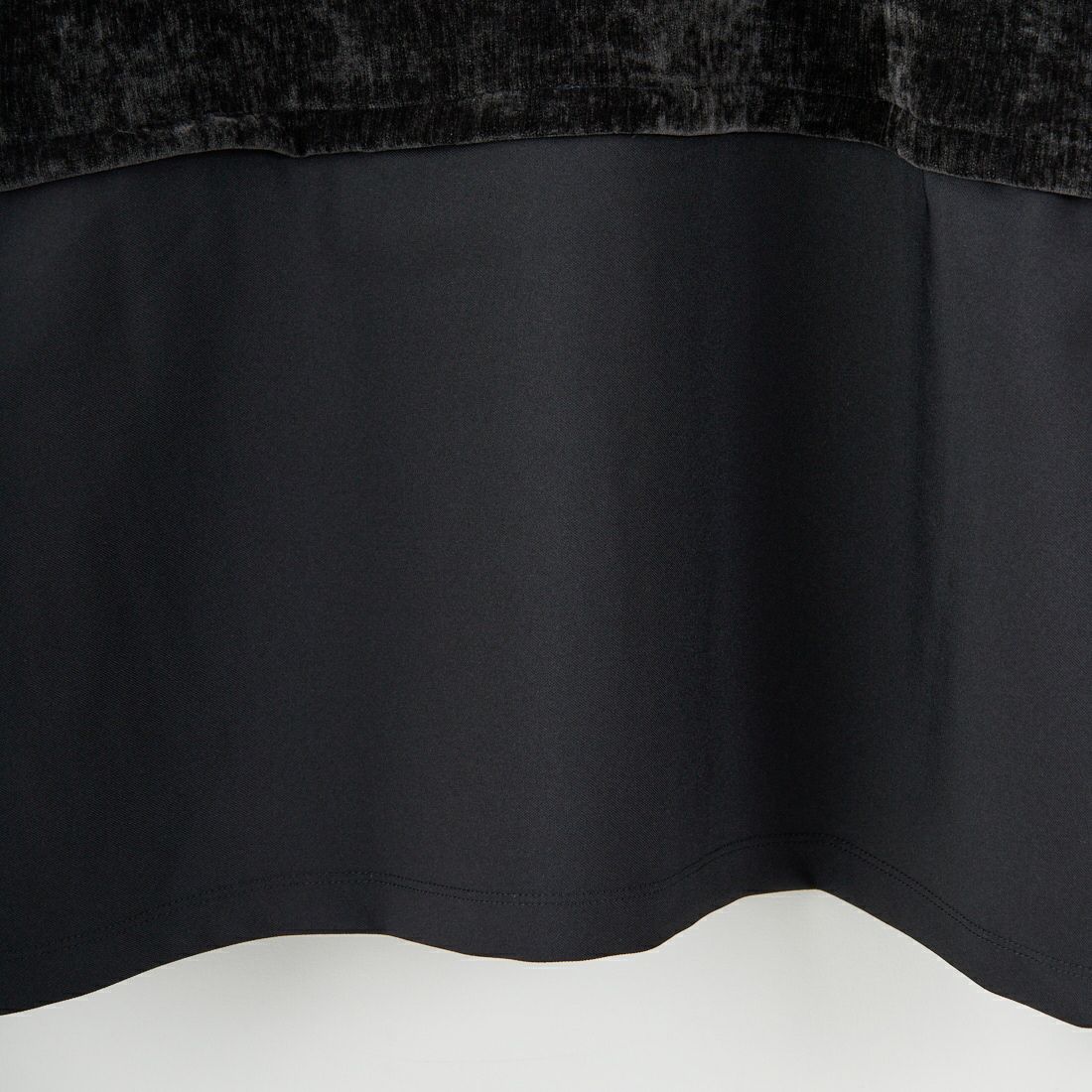 Maison de L'allure [メゾン ドゥ ラリュール] 布帛ドッキングドロストプルオーバー [M25132010] 09 BLACK