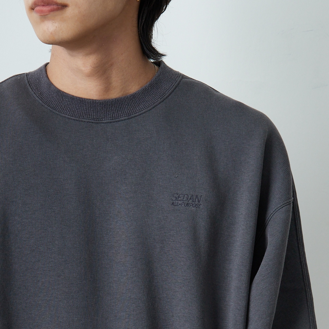 SEDAN ALL-PURPOSE [セダン オールパーパス] スプリットラグランスリーブ スウェットシャツ [SD25F-CT05] CHARCOAL
