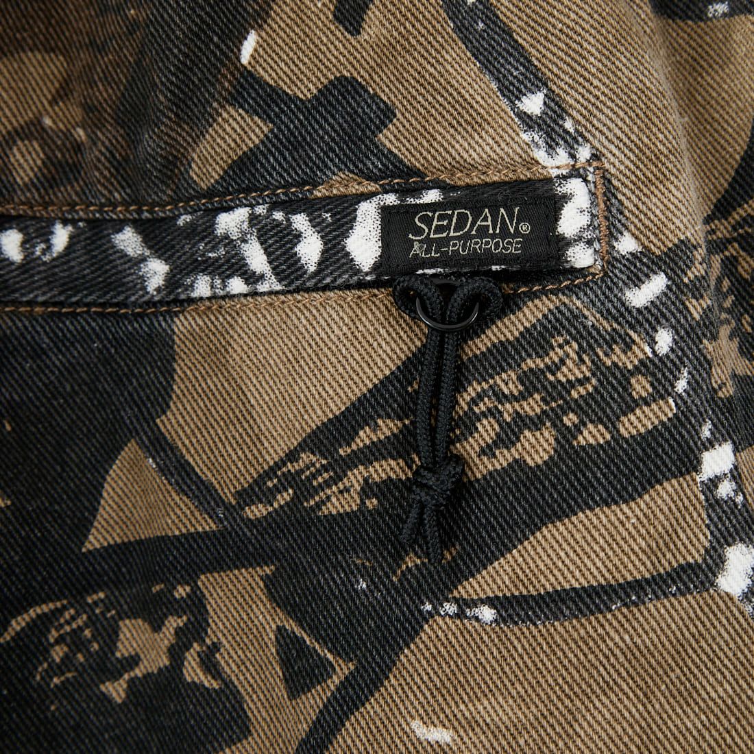 SEDAN ALL-PURPOSE [セダン オールパーパス] カモフラージュ ワイドイージーパンツ [SD25F-PT06] BLK LEAF