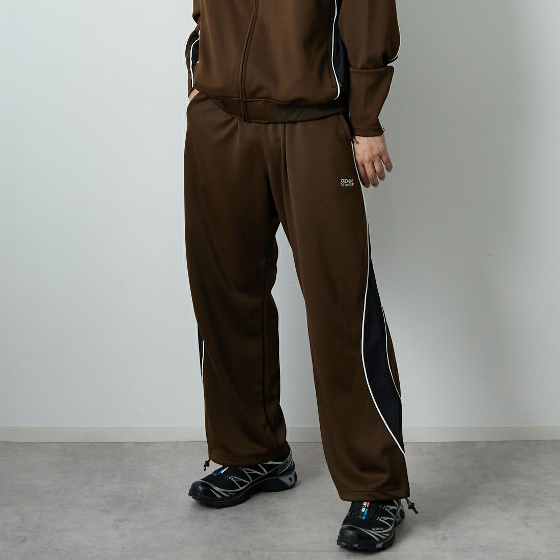 BRN/BLK&&モデル身長：179cm 着用サイズ：L&&