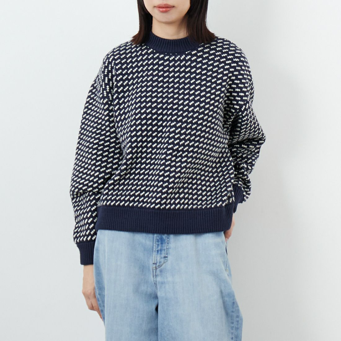 90 NVY/NAT&&モデル身長：162cm 着用サイズ：M&&