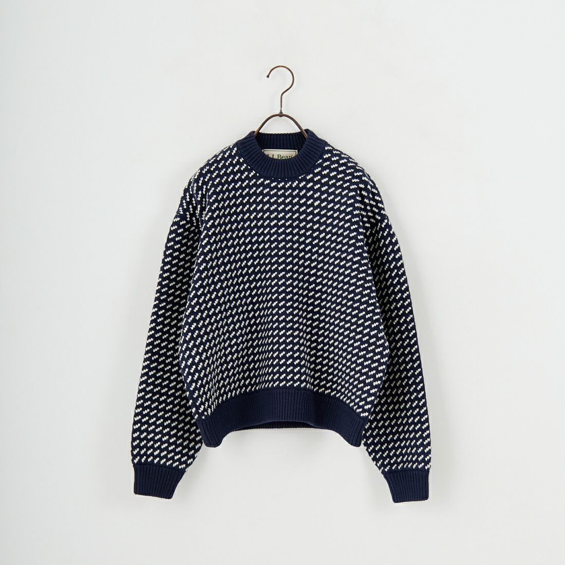 L.L.BEAN [エルエルビーン] Wayne バーズアイセーター [5575-2130] 90 NVY/NAT