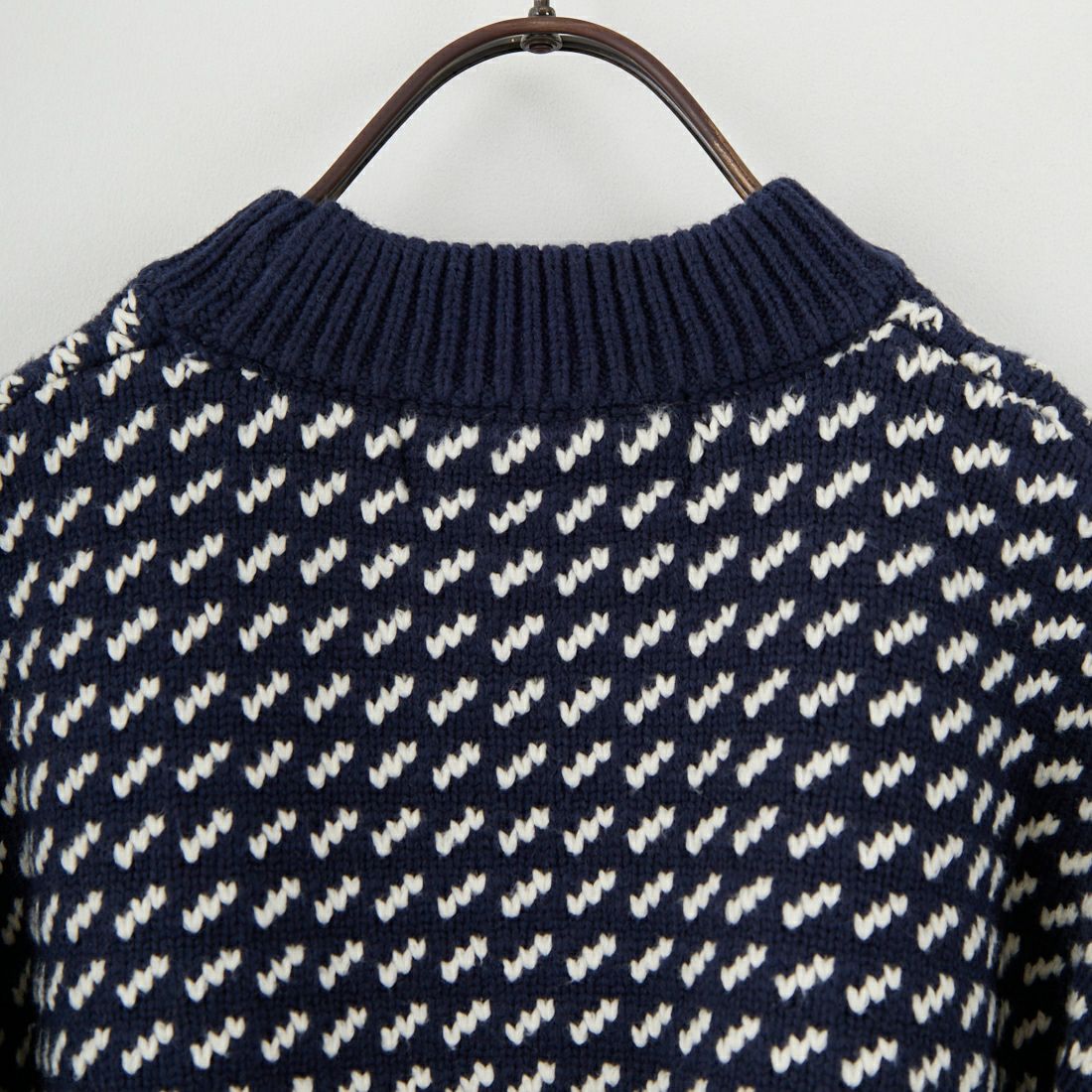 L.L.BEAN [エルエルビーン] Wayne バーズアイセーター [5575-2130] 90 NVY/NAT