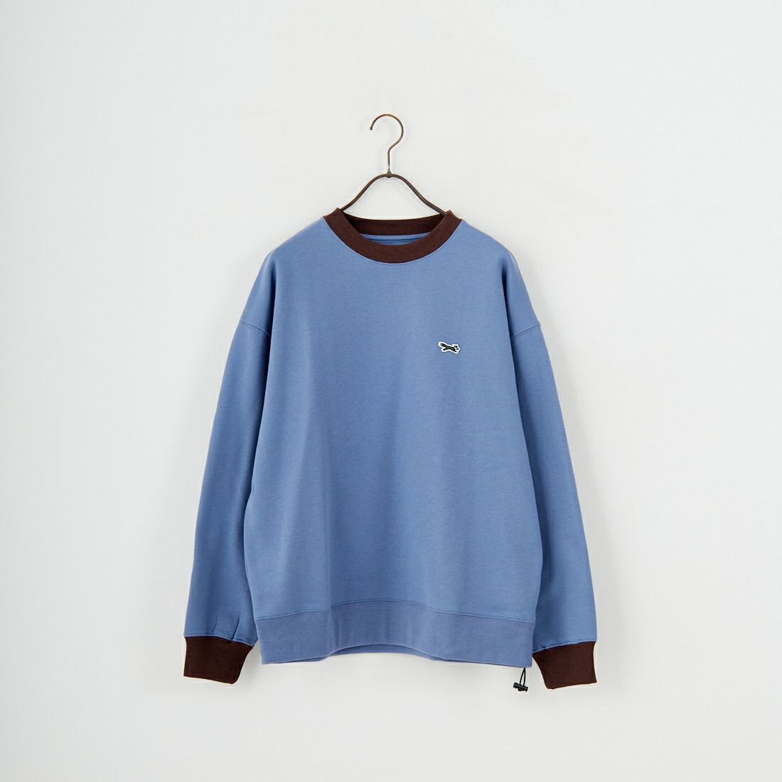 THE FOX [ザフォックス] 別注 ドローコード付きクルーネックスウェット [JFL25AW-01-JF] BLU/BRN