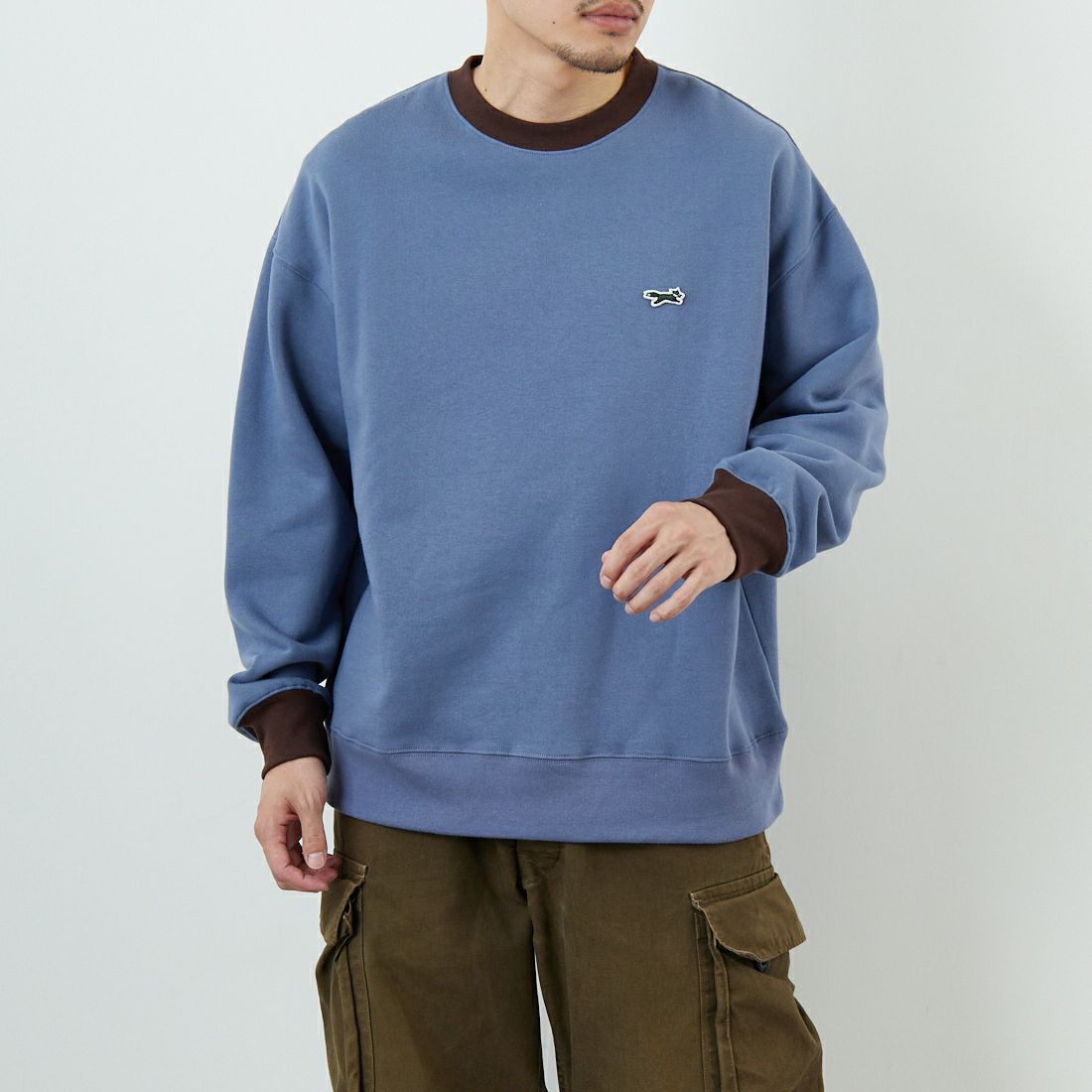 BLU/BRN&&モデル身長：168cm 着用サイズ：M&&