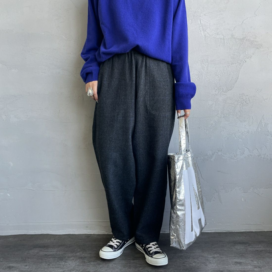 BLK/CHR CK&&モデル身長：156cm 着用サイズ：36&&