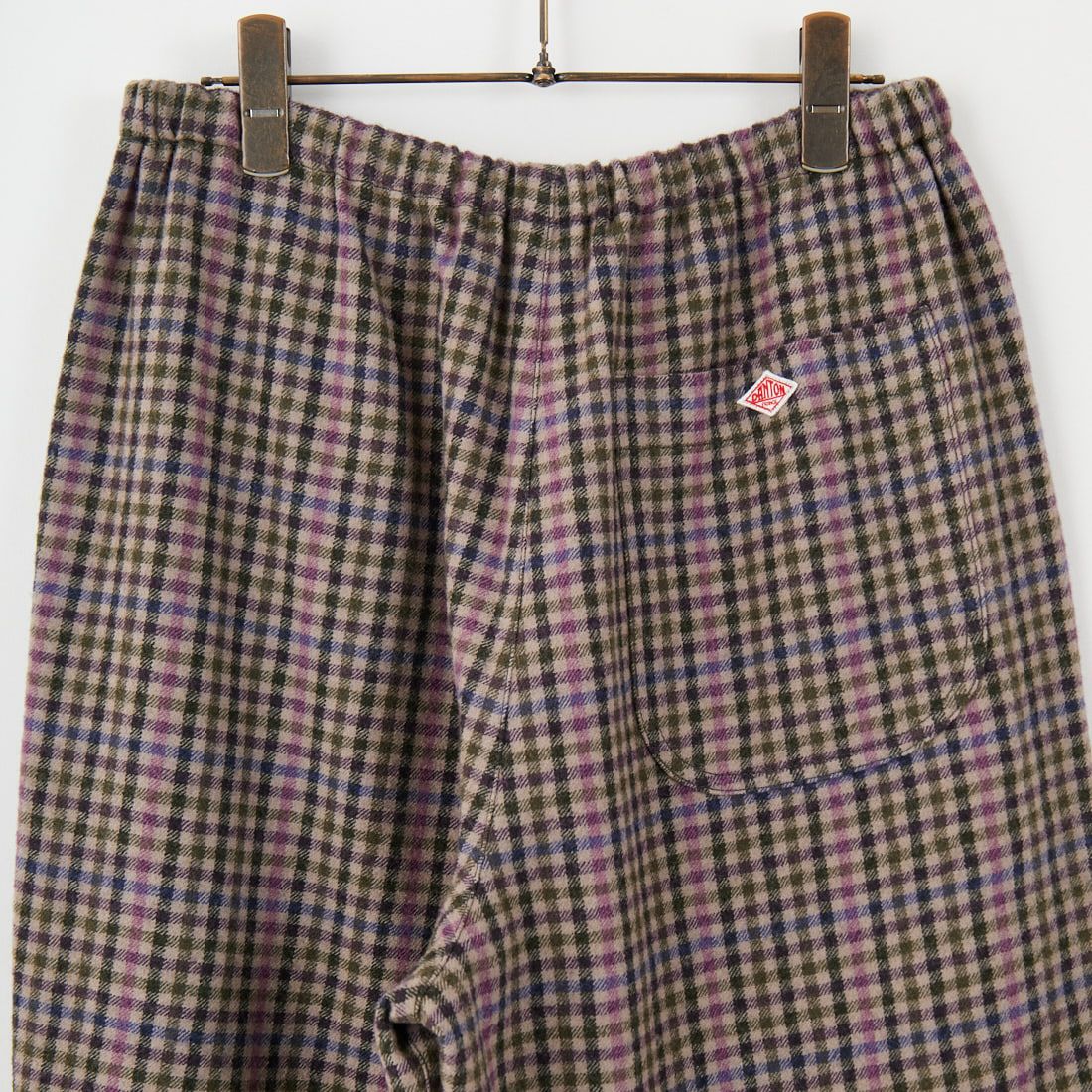 DANTON [ダントン] ウールイージーパンツ [JD-2540WRF] GRY/PPL CK
