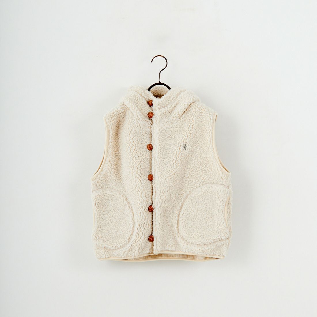 Gymphlex [ジムフレックス] ボアフーデッドショートベスト [GY-A0726BOA] OYSTER WHT