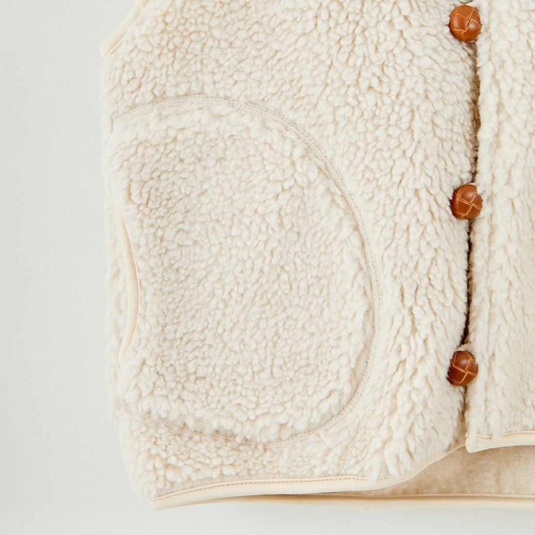 Gymphlex [ジムフレックス] ボアフーデッドショートベスト [GY-A0726BOA] OYSTER WHT