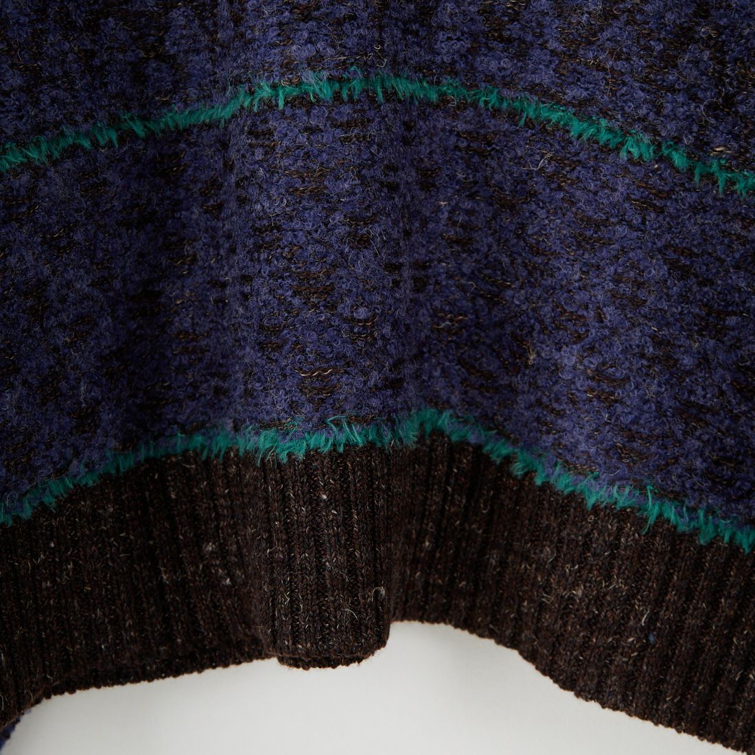 tumugu: [ツムグ] ミックスヤーンバックジャガード プルオーバー [TK25308] 79 NAVY