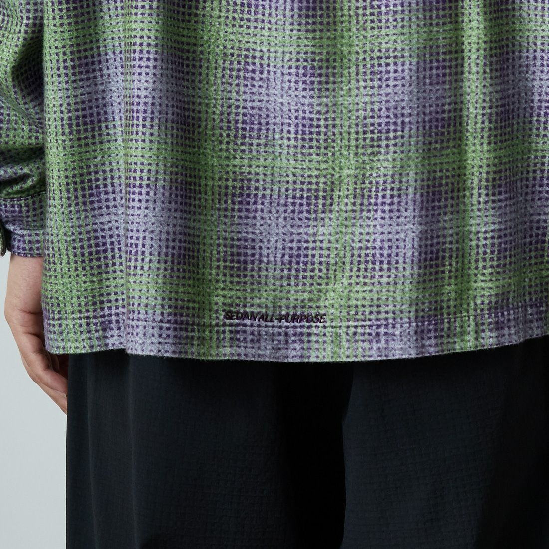 SEDAN ALL-PURPOSE [セダン オールパーパス] プリンテッドプレイドフランネル オープンカラーシャツ [SD25F-SH02] GRN/PPL